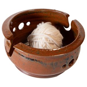 Ceramic Yarn Bowl handcrafted by Winnipeg-based artist, Colleen Chamberlin.