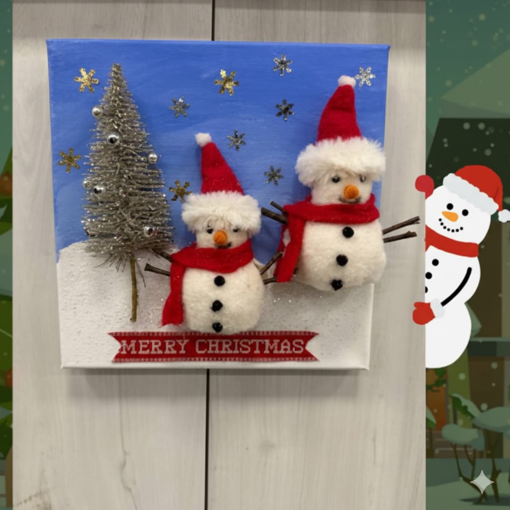 Christmas Kids Class Series — 3D Snowman Scene featured image
